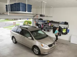 inside the garage