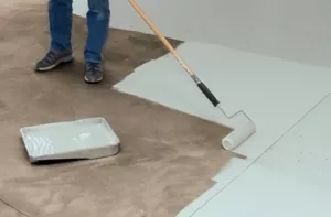 Start painting the floor