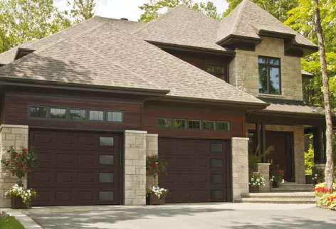 You can also get some great effects by positioning new garage door windows vertically.